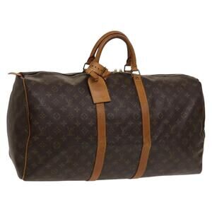 LOUIS VUITTON Monogram Keepall 55 Boston Bag M41424